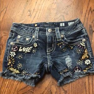 Little girls Miss me shorts sz 8